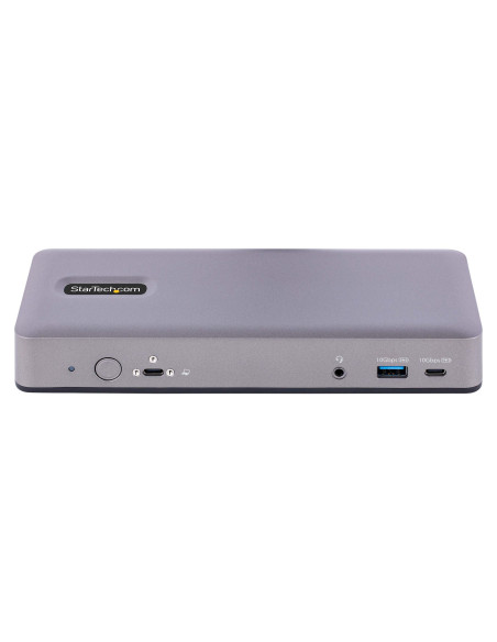 StarTech.com Docking Station USB-C 4K30 Triple  4K60 Doble - Modo Alt DP DP HDMI - Hub USB de 7 Puertos - PD 3.0 - GbE - Audio