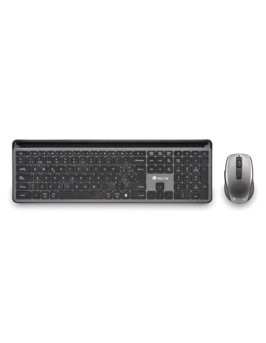 NGS ECLIPSE teclado Ratón incluido Hogar   Oficina RF Wireless + Bluetooth QWERTY Inglés Gris