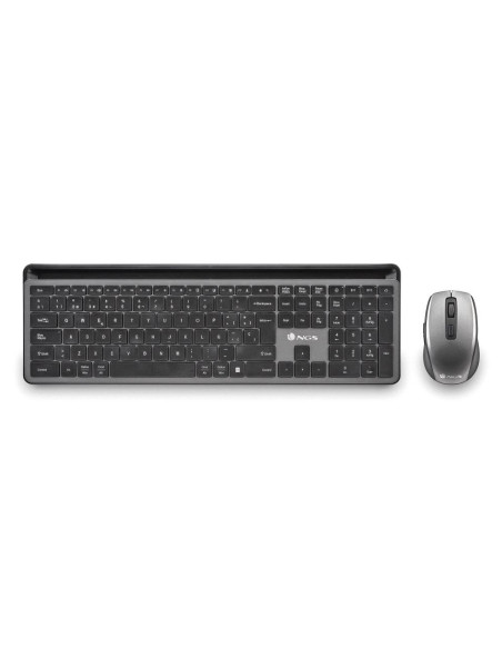 NGS ECLIPSE teclado Ratón incluido Hogar   Oficina RF Wireless + Bluetooth QWERTY Inglés Gris