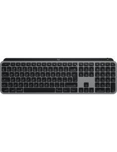 Logitech Master MX Keys S for Mac teclado Oficina RF Wireless + Bluetooth QWERTY Internacional de EE.UU. Aluminio, Negro