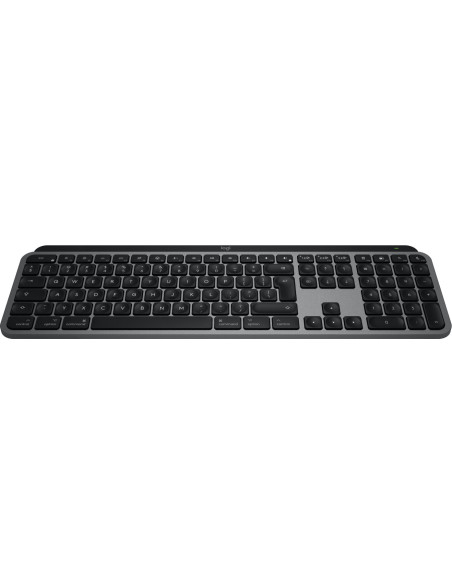 Logitech Master MX Keys S for Mac teclado Oficina RF Wireless + Bluetooth QWERTY Internacional de EE.UU. Aluminio, Negro