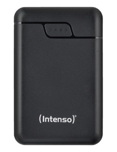 Intenso B10000 – Power bank de 10.000 mAh, batería externa portátil, USB-C y 2× USB-A, indicador LED, probada en Alemania, negra
