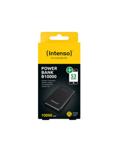 Intenso B10000 – Power bank de 10.000 mAh, batería externa portátil, USB-C y 2× USB-A, indicador LED, probada en Alemania, negra 2