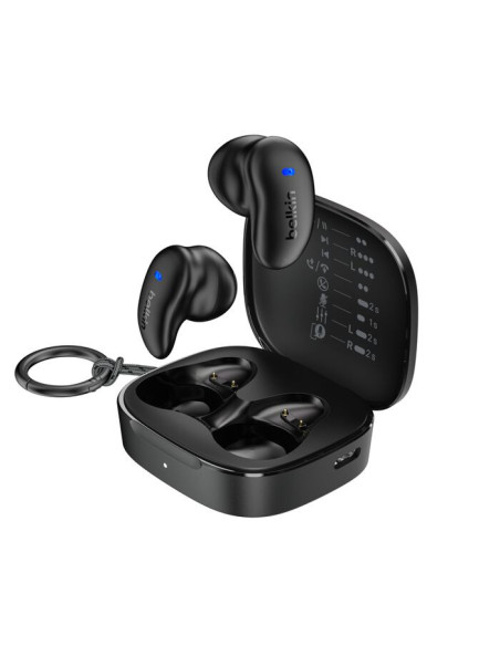 Belkin SoundForm Anywhere Auriculares Inalámbrico y alámbrico Dentro de oído Llamadas Música USB Tipo C Bluetooth Negro