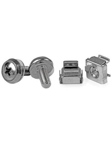StarTech.com Paquete de 50 Tornillos y Tuercas Enjauladas Cage Nuts M5 para Rack Armario Servidores