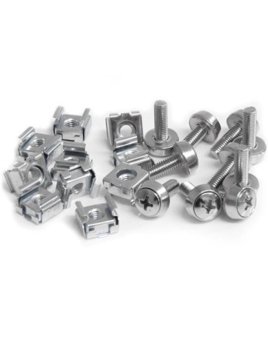 StarTech.com Paquete de 50 Tornillos y Tuercas Enjauladas Cage Nuts M5 para Rack Armario Servidores