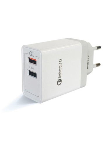 Eightt EQC2V2 cargador de dispositivo móvil Universal Gris, Blanco Corriente alterna Carga rápida Interior
