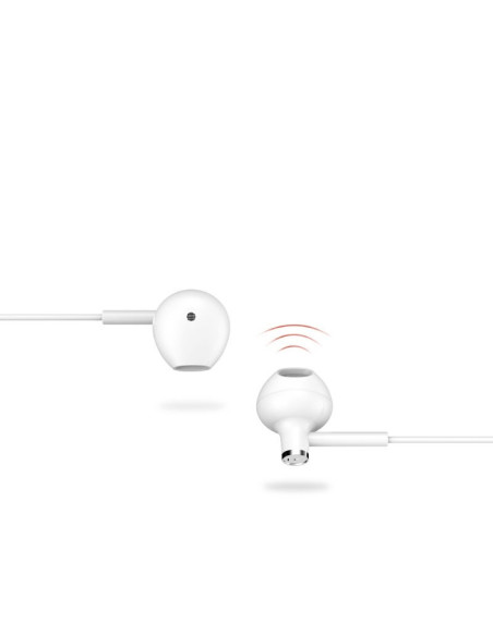 Eightt EAUR-XI auricular y casco Auriculares Alámbrico Dentro de oído Llamadas Música Blanco