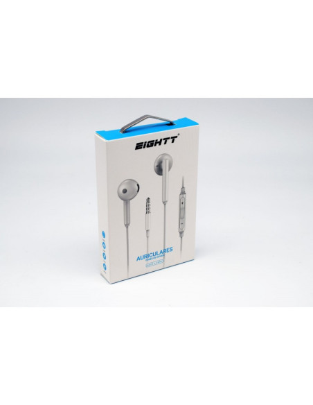 Eightt EAUR-HU auricular y casco Auriculares Alámbrico Dentro de oído Llamadas Música Blanco