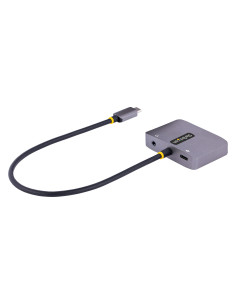 StarTech.com Adaptador de Vídeo USB C, Adaptador Multipuertos USB Tipo C a HDMI VGA con Salida de Audio de 3,5mm, HDR 4K a 2
