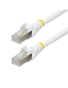 StarTech.com Cable de 2m de Red Ethernet CAT6a - Blanco - Low Smoke Zero Halogen (LSZH) - 10GbE - 500MHz - PoE++ de 100W -