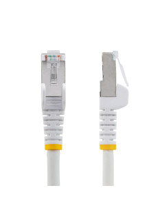StarTech.com Cable de 2m de Red Ethernet CAT6a - Blanco - Low Smoke Zero Halogen (LSZH) - 10GbE - 500MHz - PoE++ de 100W - 2