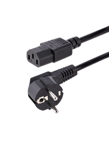 StarTech.com Cable de 3m (10 pies) de Alimentación para Ordenador, 18AWG, UE Schuko a C13, 250V 10A, Cable de Corriente, Cable