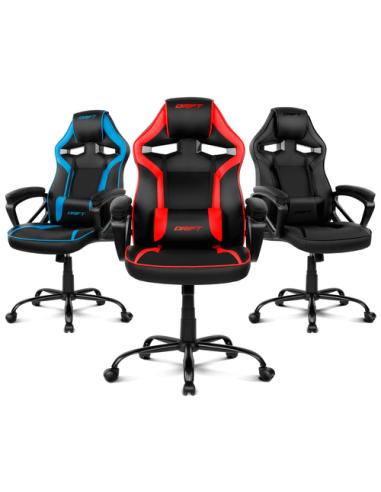 DRIFT DR50 Silla para videojuegos de PC Asiento acolchado tapizado Negro, Azul