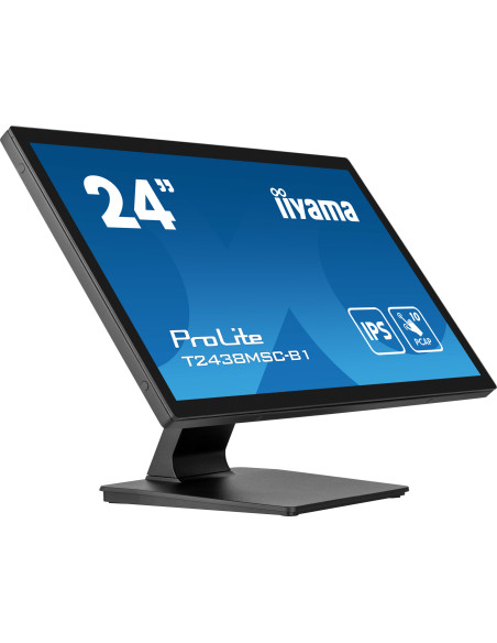 iiyama ProLite T2438MSC-B1 pantalla para PC 60,5 cm (23.8") 1920 x 1080 Pixeles Full HD LED Pantalla táctil Negro