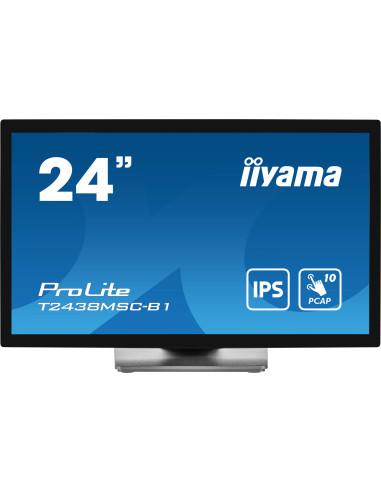 iiyama ProLite T2438MSC-B1 pantalla para PC 60,5 cm (23.8") 1920 x 1080 Pixeles Full HD LED Pantalla táctil Negro