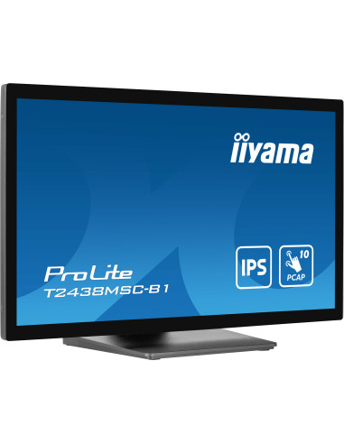 iiyama ProLite T2438MSC-B1 pantalla para PC 60,5 cm (23.8") 1920 x 1080 Pixeles Full HD LED Pantalla táctil Negro