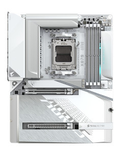 GIGABYTE X870 AORUS STEALTH ICE Placa Base – Compatible con procesadores AMD Ryzen 9000, VRM digital de 16+2+2 fases, hasta 2