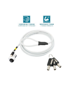 Mobilis 001325 cable antirrobo Blanco 1,8 m 2