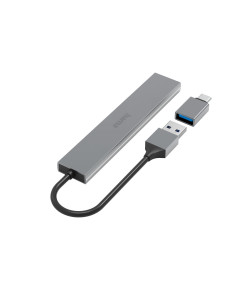 Hama 00200141 hub de interfaz USB 3.2 Gen 1 (3.1 Gen 1) Type-A 5000 Mbit s Gris 2