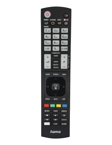 Hama 00221061 mando a distancia IR inalámbrico TV Botones