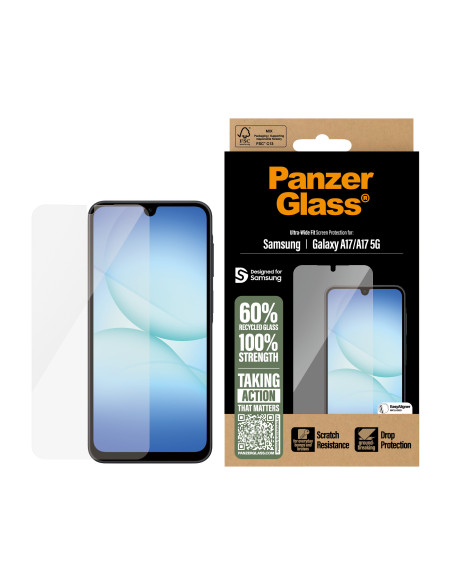 PanzerGlass ® Screen Protector Samsung Galaxy A17 | A17 5G | Ultra-Wide Fit w. EasyAligner Protector de pantalla 1 pieza(s)