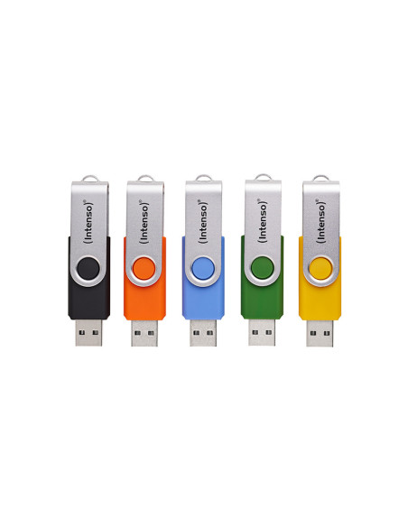 Intenso 5 x Memoria USB Office Line, 16 GB, USB-A, 3.2 Gen 1x1, colores surtidos