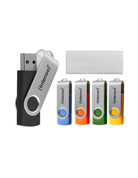 Intenso 5 x Memoria USB Office Line, 16 GB, USB-A, 3.2 Gen 1x1, colores surtidos