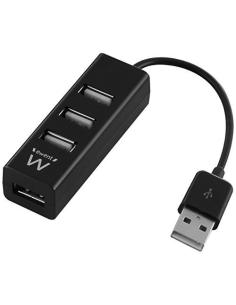 HUB USB EWENT EW1123 4 PUERTOS NEGRO