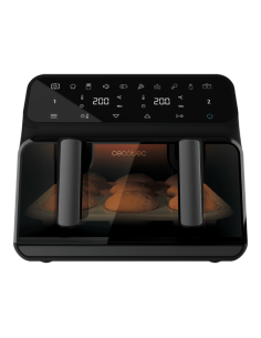 FREIDORA AIRE CECOTEC CECOFRY ADVANCE 9000 WINDOW / DOS CUBETAS CON DIVISION / 2200 W / 9L / 04986
