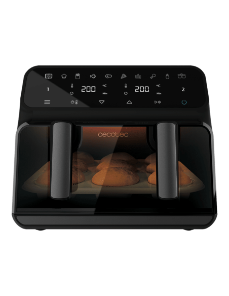 FREIDORA AIRE CECOTEC CECOFRY ADVANCE 9000 WINDOW / DOS CUBETAS CON DIVISION / 2200 W / 9L / 04986