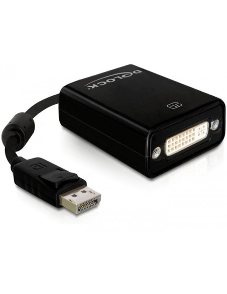 DeLOCK 61847 adaptador de cable de vídeo 0,125 m DisplayPort DVI-I Negro