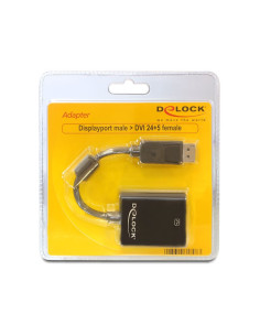DeLOCK 61847 adaptador de cable de vídeo 0,125 m DisplayPort DVI-I Negro 2