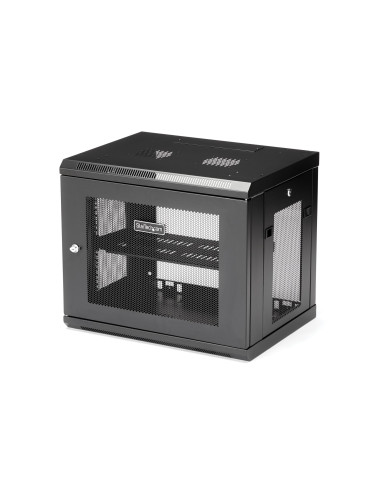StarTech.com Armario Rack de Pared para Servidores 9U 19"2 Columnas y Estante 1U - Rack de Servidores de Montaje en Pared -