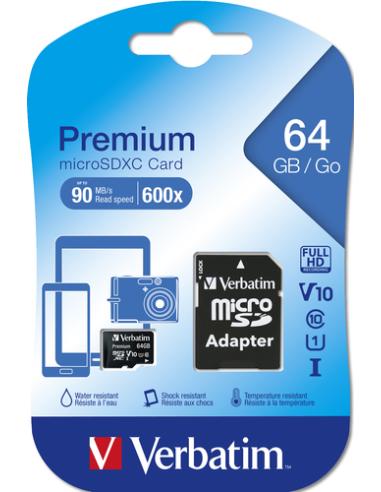 Verbatim Premium 64 GB MicroSDXC Clase 10