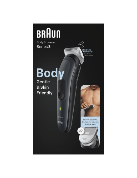 Braun BodyGroomer 3 BG3340 Negro, Gris