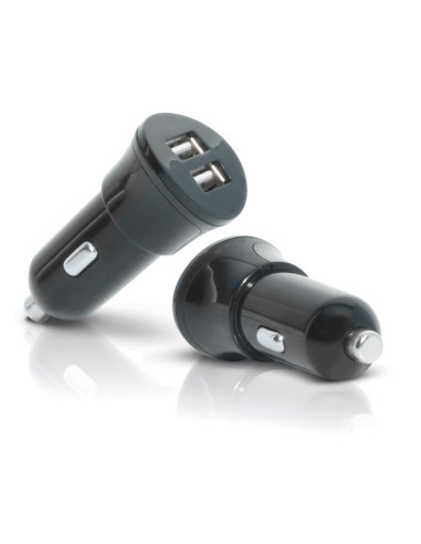 Mobilis Car Charger 2 USB Universal Negro Encendedor de cigarrillos Auto
