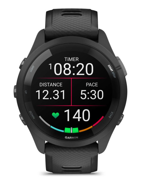 Garmin Forerunner 265 3,3 cm (1.3") AMOLED 46 mm Digital 416 x 416 Pixeles Pantalla táctil Negro Wifi GPS (satélite)