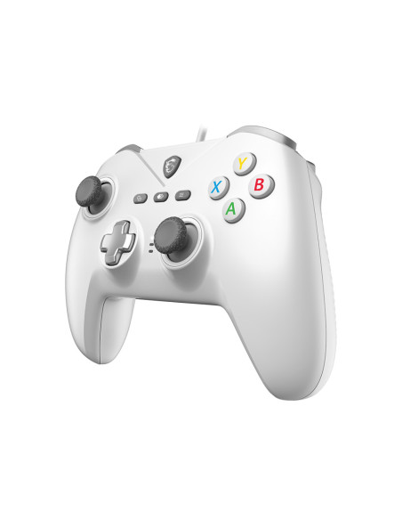 MSI FORCE GC200 WHITE mando y volante Blanco USB Gamepad Analógico Digital Android, PC