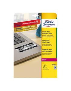 Avery L6009-8 etiqueta de impresora Plata Etiqueta para impresora autoadhesiva