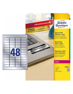 Avery L6009-8 etiqueta de impresora Plata Etiqueta para impresora autoadhesiva 2