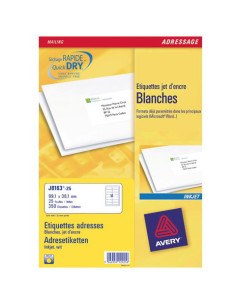 Avery J8163-25 etiqueta para dirección Blanco