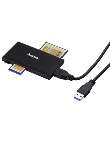 Hama | Lector universal de tarjeta SD, micro SD, conexión USB 3.0, Color Negro