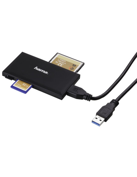 Hama | Lector universal de tarjeta SD, micro SD, conexión USB 3.0, Color Negro
