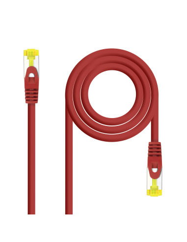 Nanocable Cable de red latiguillo RJ45 LSZH Cat.6A SFTP AWG26, Rojo, 2.0 m