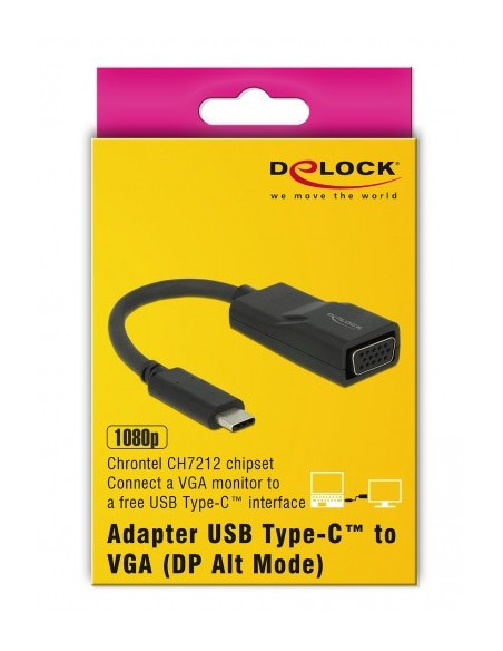 DeLOCK 63923 Adaptador gráfico USB 1920 x 1200 Pixeles Negro