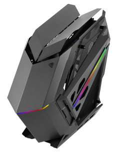 Mars Gaming MC-TITAN, Caja Gaming RGB XXL ATX, Doble Tira LED e Iluminación Frontal ARGB, Hub Iluminación + Mando a Distancia,
