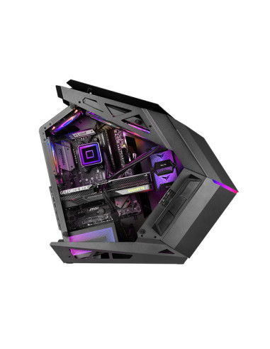 Mars Gaming MC-TITAN, Caja Gaming RGB XXL ATX, Doble Tira LED e Iluminación Frontal ARGB, Hub Iluminación + Mando a Distancia,