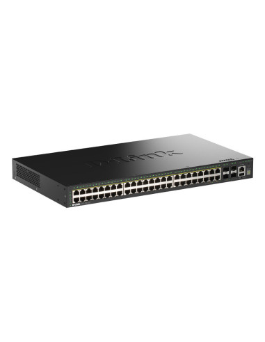 D-Link DGS-1530-52P E switch Gestionado L2 Gigabit Ethernet (10 100 1000) Energía sobre Ethernet (PoE) Negro