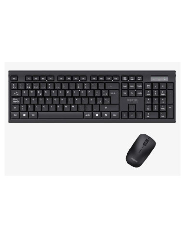 Approx APPMX410 teclado Ratón incluido Hogar RF inalámbrico QWERTY Español Negro
